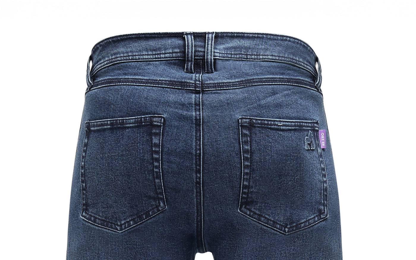 Triple stitched denim panels